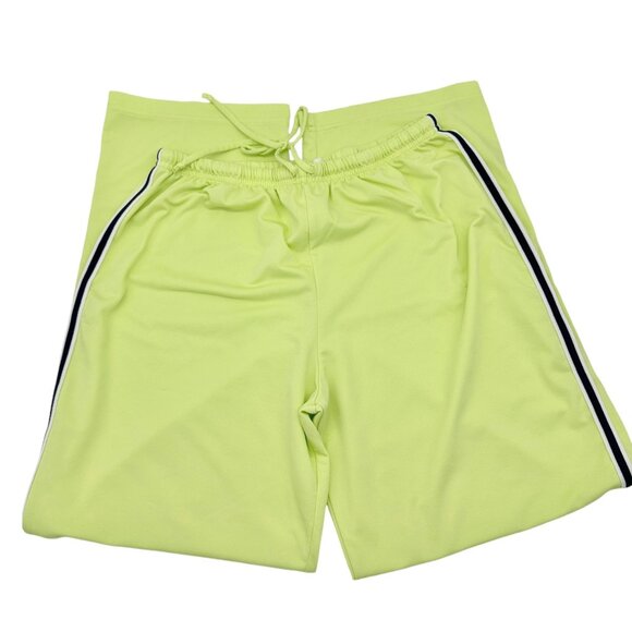 Prospirit Athletic Track Pants Womens Large Lime Green Polyester Elastic Waist - Picture 3 of 10